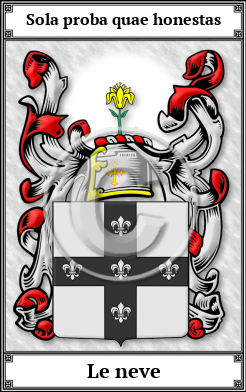 Le neve Family Crest Download (JPG)  Book Plated - 150 DPI